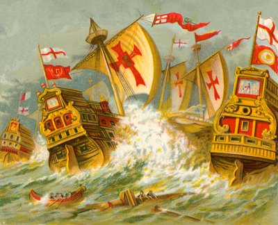 Niederlage der spanischen Armada von English School